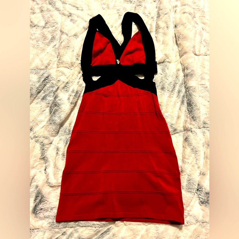 Bebe bandage bodycon dress Large L